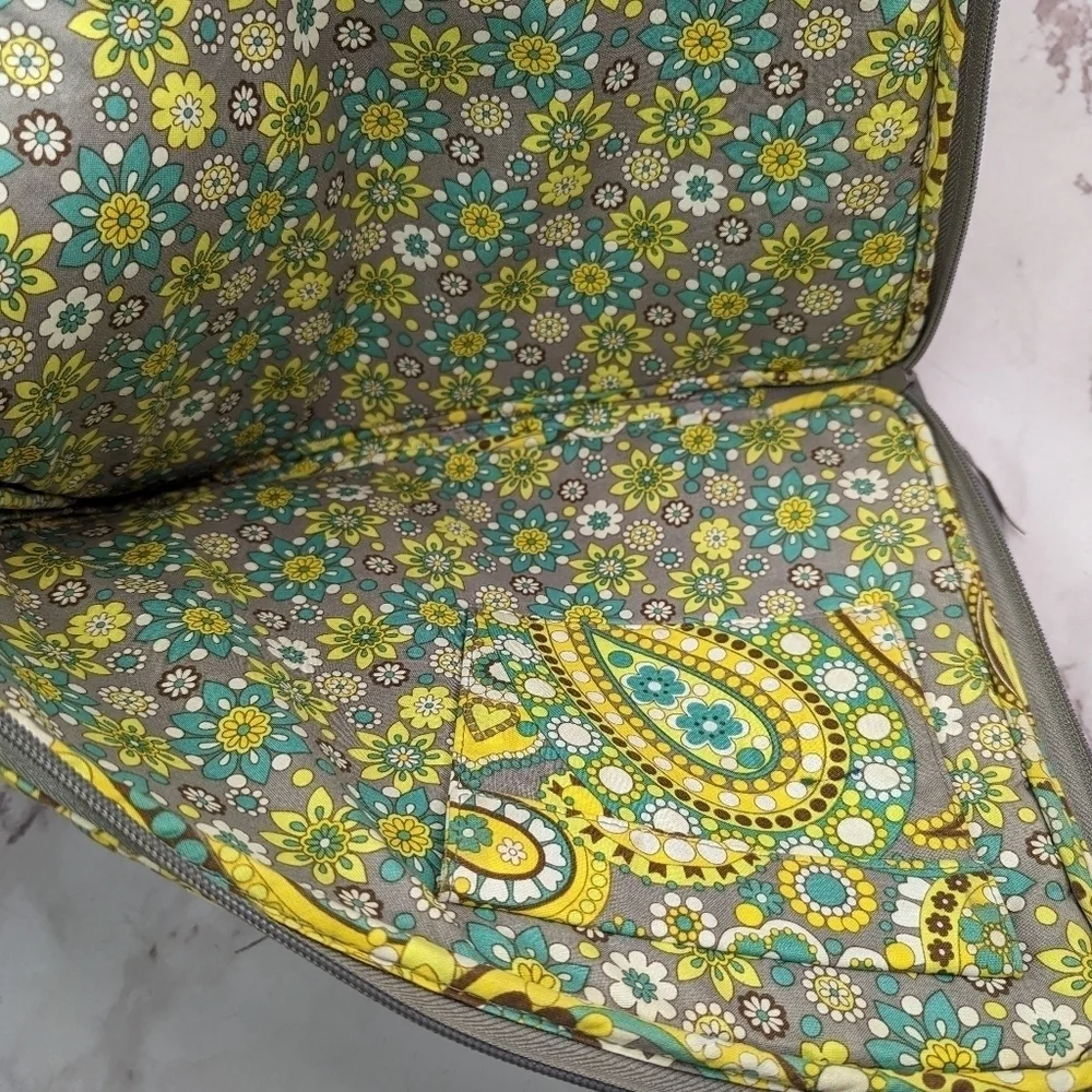 Vera Bradley Laptop Case Blue Yellow Paisley Tapestry Quilted Boho Hippie 11x14